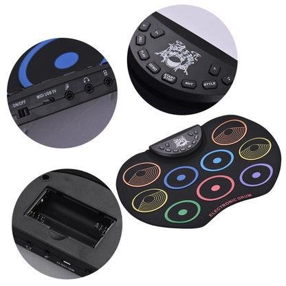 USB Colorful Hand Roll Electronic Drum Children Percussion Instrument - Percussion Instruments by buy2fix | Online Shopping UK | buy2fix