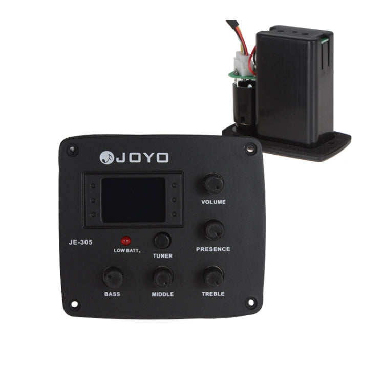 JOYO JE-305 Guitar Pickup 4-Band EQ Preamp Tuner Pickup Equalizer with Tuning Function (Black) - Stringed Instruments by JOYO | Online Shopping UK | buy2fix