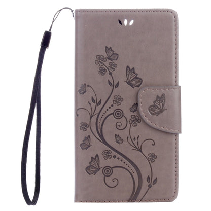 For Huawei  Honor 8 Flowers Embossing Horizontal Flip Leather Case with Holder & Card Slots & Wallet & Lanyard(Grey) - Mobile Accessories by buy2fix | Online Shopping UK | buy2fix