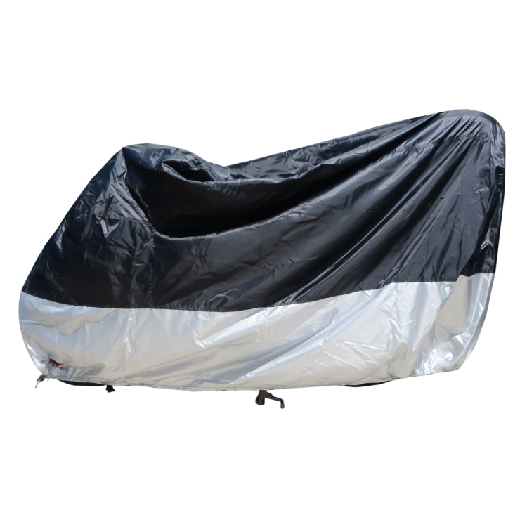 210D Oxford Cloth Motorcycle Electric Car Rainproof Dust-proof Cover, Size: XXL (Black Silver) - Raincoat by buy2fix | Online Shopping UK | buy2fix