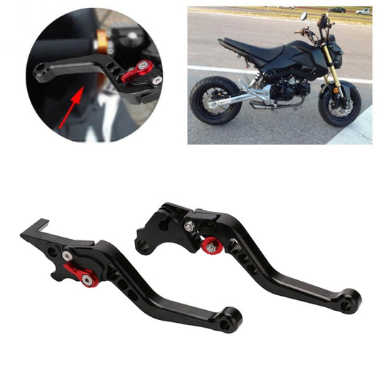 Speedpark Motorcycle Modified Adjustable Brake Clutch Handle Lever for Honda GROM MSX125 (Black) - Motorbike Brakes by Speedpark | Online Shopping UK | buy2fix