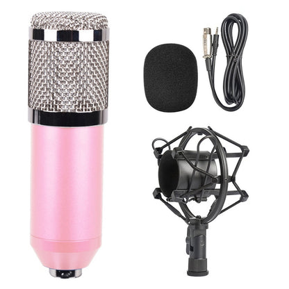 BM-800 3.5mm Studio Recording Wired Condenser Sound Microphone with Shock Mount, Compatible with PC / Mac for Live Broadcast Show, KTV, etc.(Pink) - Consumer Electronics by buy2fix | Online Shopping UK | buy2fix