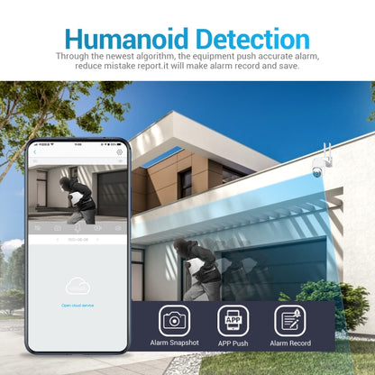 ESCAM QF800 H.265X 8MP AI Humanoid Detection Auto Tracking Waterproof WiFi IP Camera,EU Plug (White) - Security by ESCAM | Online Shopping UK | buy2fix