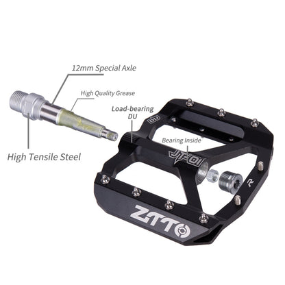 ZTTO Bike Pedal Ultralight Aluminum Alloy Bicycle Pedal (Black) - Pedals by ZTTO | Online Shopping UK | buy2fix