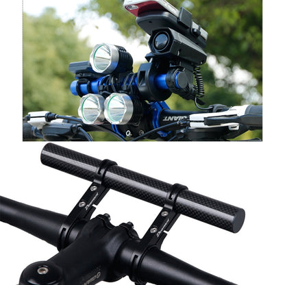 HLD-208 Mountainous Bicycle Carbon Fiber Handlebar Extension Frame Flashlight Bracket (Black) - Outdoor & Sports by buy2fix | Online Shopping UK | buy2fix