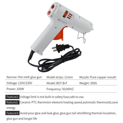 BEST-B-F 100W AC 220V Hot Melt Glue Gun Temperature Adjustable - Hot Melt Glue Gun by BEST | Online Shopping UK | buy2fix