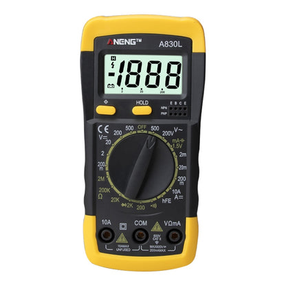 ANENG A830L Handheld Multimeter Household Electrical Instrument (Yellow Grey) - Current & Voltage Tester by ANENG | Online Shopping UK | buy2fix