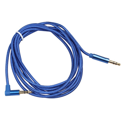 AV01 3.5mm Male to Male Elbow Audio Cable, Length: 2m (Blue) - Aux Cable by buy2fix | Online Shopping UK | buy2fix