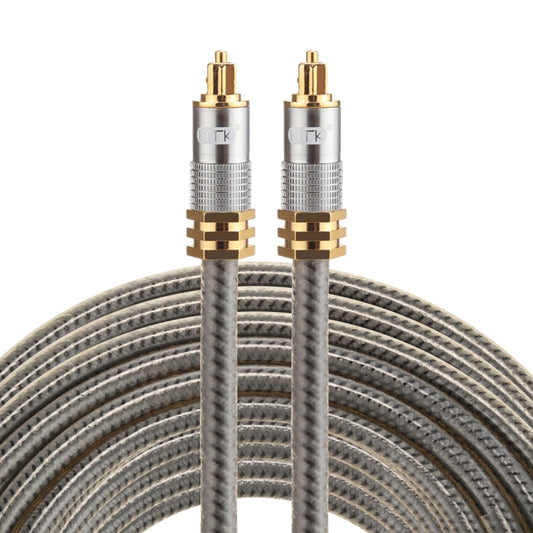 EMK YL-A 10m OD8.0mm Gold Plated Metal Head Toslink Male to Male Digital Optical Audio Cable - Audio Optical Cables by EMK | Online Shopping UK | buy2fix