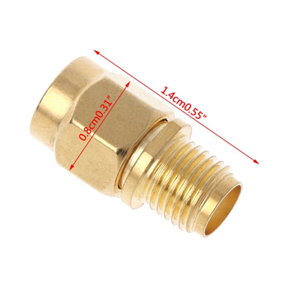 Straight Gold Plated RP-SMA Male to SMA Female Adapter - Connectors by buy2fix | Online Shopping UK | buy2fix