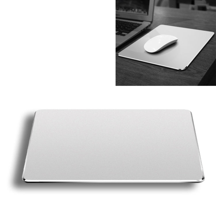 Aluminum Alloy Double-sided Non-slip Mat Desk Mouse Pad, Size : M(Silver) - Mouse Pads by buy2fix | Online Shopping UK | buy2fix