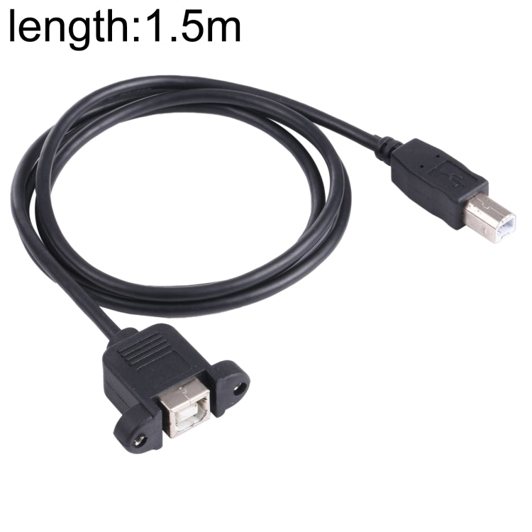 USB BM to BF Printer Extension Cable with Screw Hole, Length: 1.5m - USB Cable by buy2fix | Online Shopping UK | buy2fix