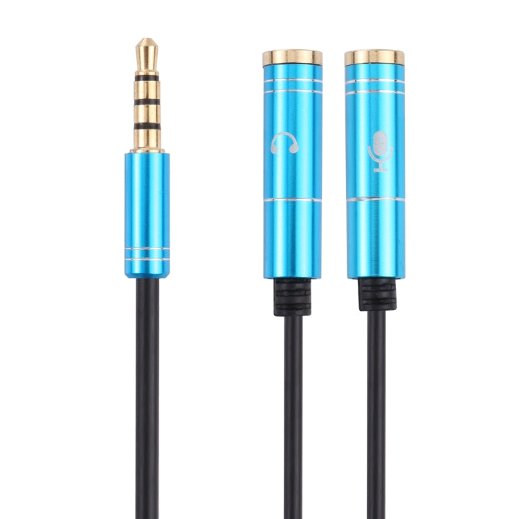 2 x 3.5mm Female to 3.5mm Male Adapter Cable(Blue) - Aux Cable by buy2fix | Online Shopping UK | buy2fix