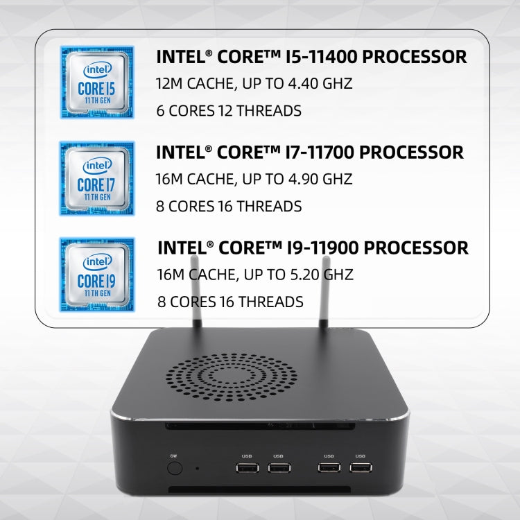 HYSTOU M7 Windows 7/8/10 / Linux System Mini PC, Intel Core G6400 Dual Core 4 Threads up to 4.0GHz, 16GB RAM+512GB SSD, EU Plug - Windows Mini PCs by HYSTOU | Online Shopping UK | buy2fix