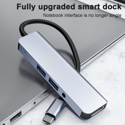 2008N 4 In 1 USB 3.0 x2 + HDMI + 3.5mm Port Multi-function Intelligent Type-C / USB-C HUB Docking Station - Computer & Networking by buy2fix | Online Shopping UK | buy2fix