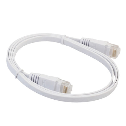 1m CAT6 Ultra-thin Flat Ethernet Network LAN Cable, Patch Lead RJ45 (White) - Lan Cable and Tools by buy2fix | Online Shopping UK | buy2fix