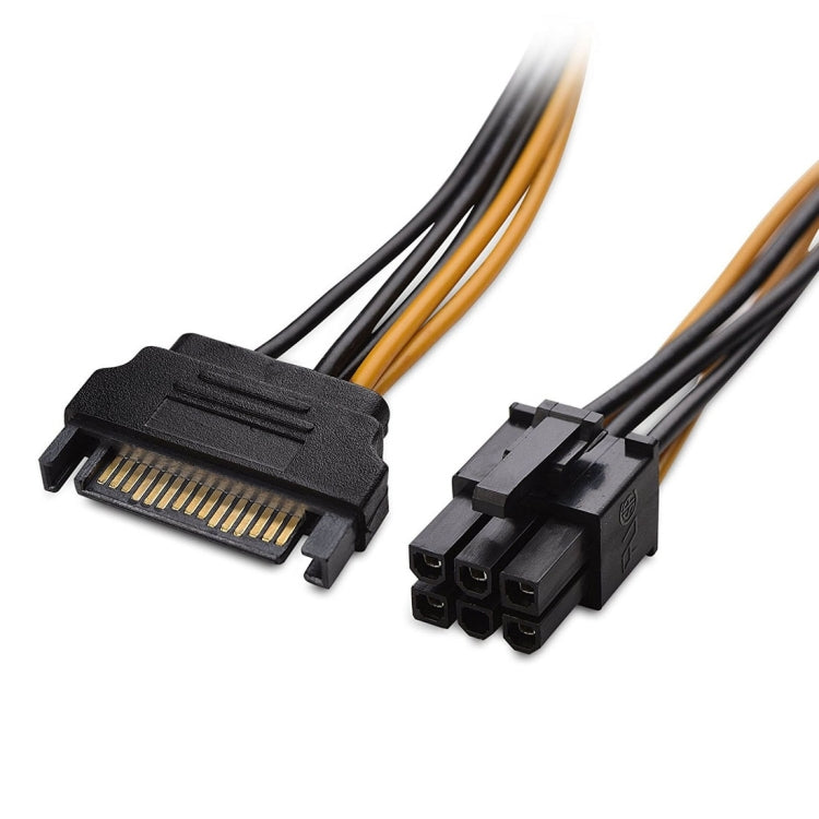 20cm SATA 15 Pin to 6 Pin PCI Express Graphics Video Card Sata Power Cable - Power Supply by buy2fix | Online Shopping UK | buy2fix