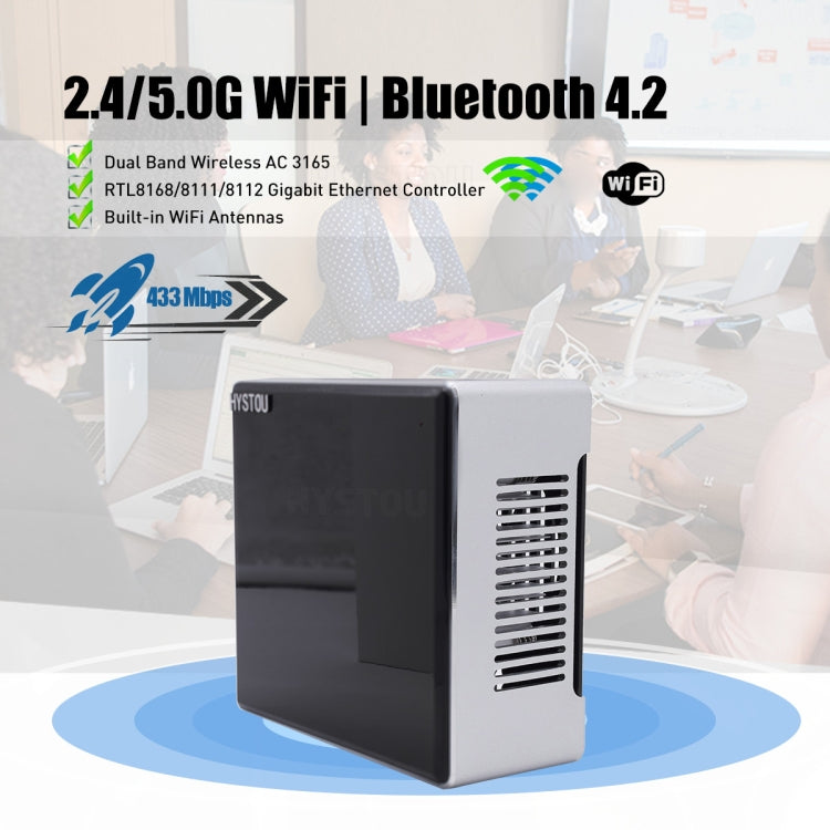 HYSTOU M5 Windows 7/8/10 / WES7/10/Linux System Mini PC, Intel Core i5-1035G4 Quad Core 8 Threads up to 3.7GHz, 32GB RAM+1TB SSD+1TB HDD, EU Plug - Windows Mini PCs by HYSTOU | Online Shopping UK | buy2fix