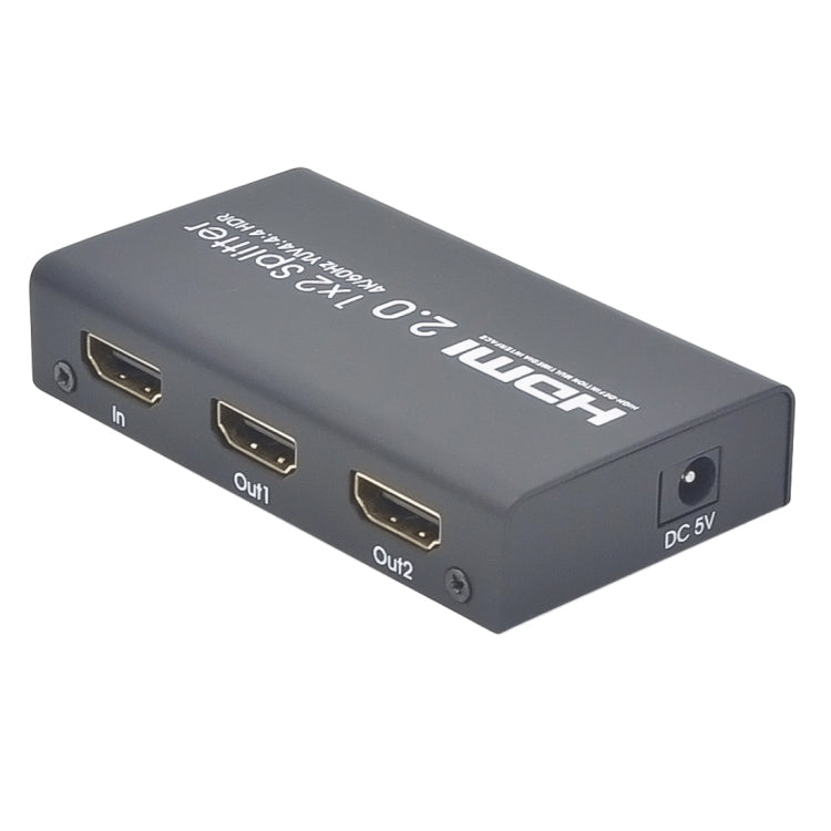 AYS-12V20 HDMI 2.0 1x2 4K Ultra HD Switch Splitter(Black) -  by buy2fix | Online Shopping UK | buy2fix