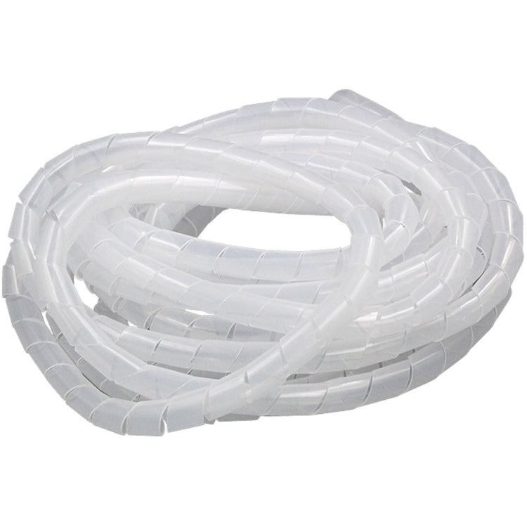 11m PE Spiral Pipes Wire Winding Organizer Tidy Tube, Nominal Diameter: 8mm(White) - Computer & Networking by buy2fix | Online Shopping UK | buy2fix