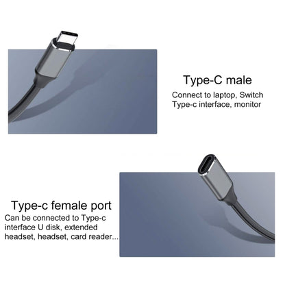 USB-C / Type-C Male to USB-C / Type-C Female Adapter Cable, Cable Length: 1m - Computer & Networking by buy2fix | Online Shopping UK | buy2fix