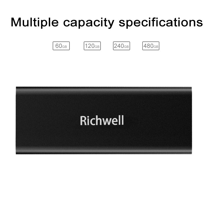 Richwell SSD R280-SSD-240GB 240GB Mobile Hard Disk Drive for Desktop PC(Black) - External Solid State Drives by Richwell | Online Shopping UK | buy2fix