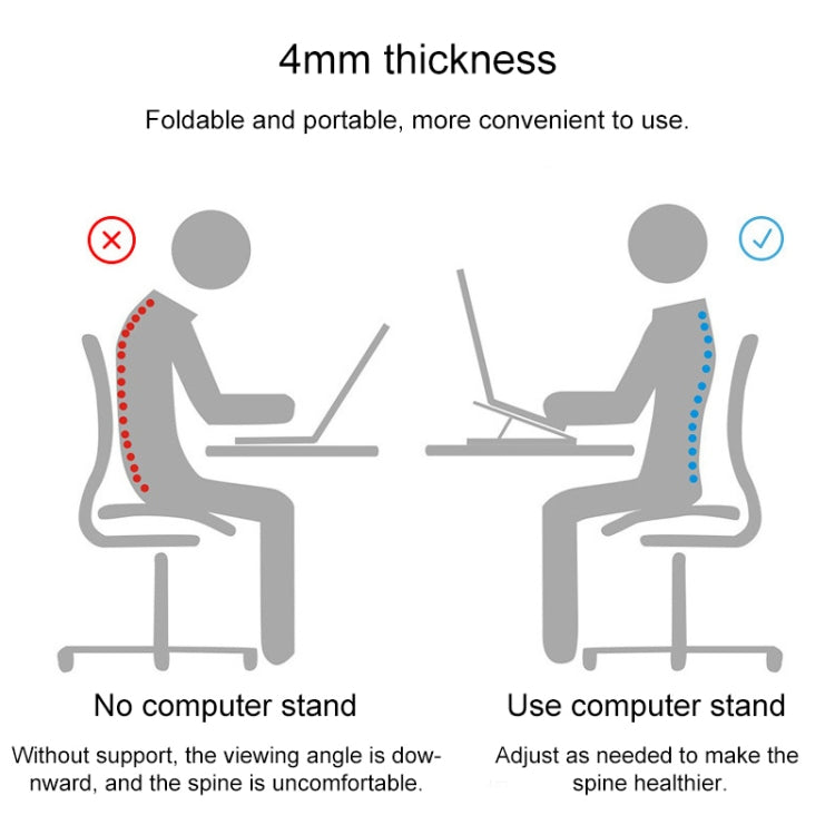 Portable Adjustable Laptop Stand Desktop Lifting Height Increase Rack Folding Heat Dissipation Holder, Style: Fan - Computer & Networking by buy2fix | Online Shopping UK | buy2fix