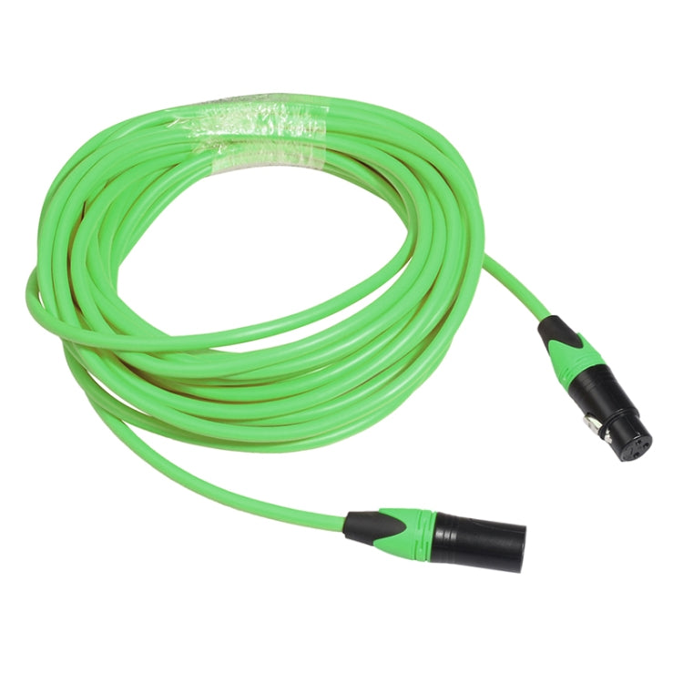 XRL Male to Female Microphone Mixer Audio Cable, Length: 3m (Green) - Consumer Electronics by buy2fix | Online Shopping UK | buy2fix