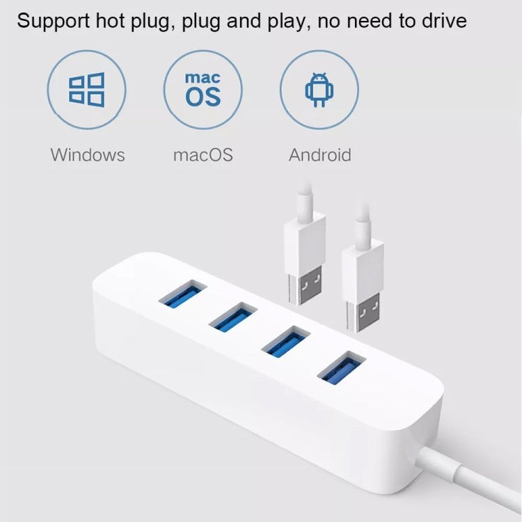 Original Xiaomi 4 Ports USB3.0 Hub with Stand-by Power Supply Interface USB Hub Extender Extension Connector Adapter(White) - Computer & Networking by Xiaomi | Online Shopping UK | buy2fix