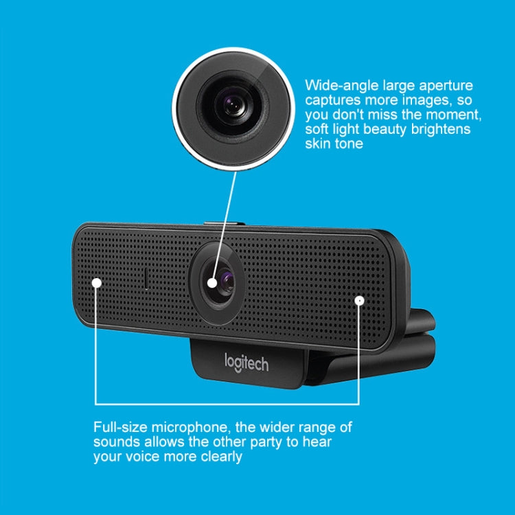 Logitech C925E 1080p HD Webcam with Integrated Security Cover(Black) - HD Camera by Logitech | Online Shopping UK | buy2fix