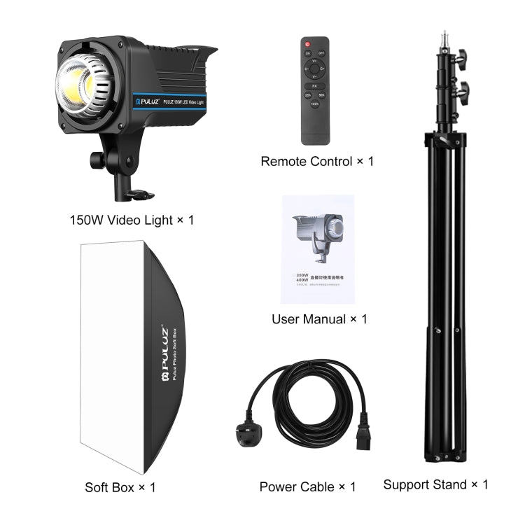 PULUZ 120W Photo Studio Strobe Flash Light Kit with Softbox Reflector & Tripod(UK Plug) - Shoe Mount Flashes by PULUZ | Online Shopping UK | buy2fix