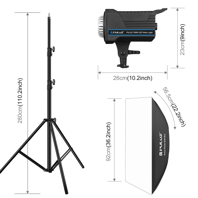 PULUZ 120W Photo Studio Strobe Flash Light Kit with Softbox Reflector & Tripod(UK Plug) - Shoe Mount Flashes by PULUZ | Online Shopping UK | buy2fix