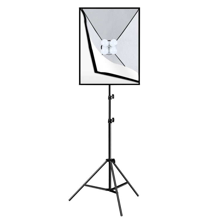 PULUZ Softbox Lighting Kit 2 PCS 50x70cm Professional Photo Studio Photography Light Equipment with 8 x E27 20W E27 Socket Bulb Photography Lighting Kit for Filming Portrait Shooting / Fashion Advertising Photography(US Plug) - Stand Bracket by PULUZ | Online Shopping UK | buy2fix