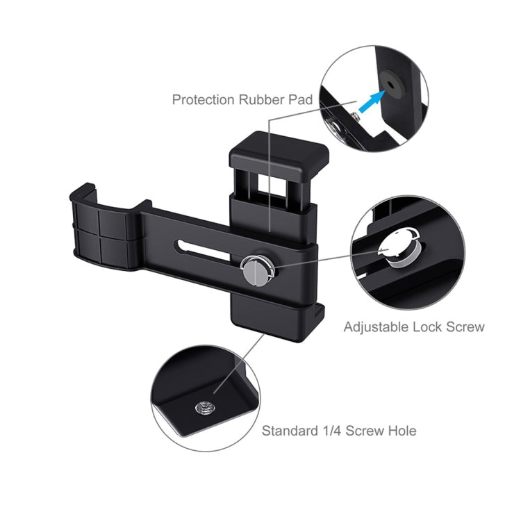 PULUZ Smartphone Fixing Clamp 1/4 inch Holder Mount Bracket + Grip Folding Tripod Mount Kits for DJI OSMO Pocket / Pocket 2 - DJI & GoPro Accessories by PULUZ | Online Shopping UK | buy2fix