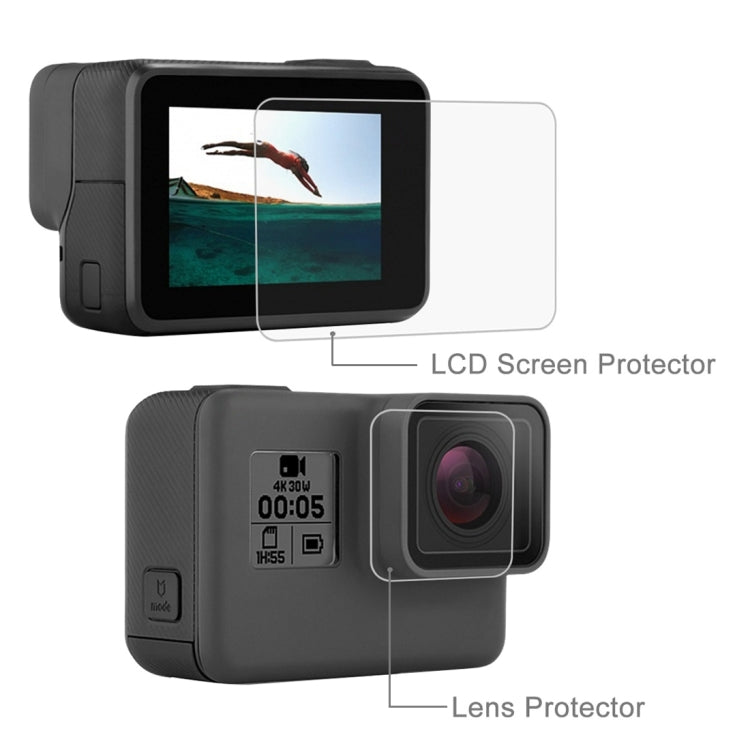 PULUZ  Lens HD Screen Protector + LCD Display Tempered Glass Film for GoPro HERO7 Black /HERO7 Silver / HERO7 White /6 /5 - DJI & GoPro Accessories by PULUZ | Online Shopping UK | buy2fix