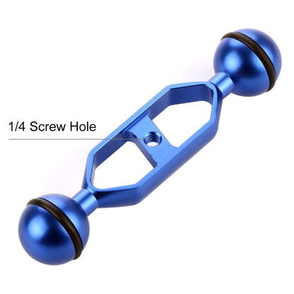 PULUZ 5.0 inch 12.6cm Aluminum Alloy Dual Balls Arm, Ball Diameter: 25mm(Blue) - Camera Accessories by PULUZ | Online Shopping UK | buy2fix