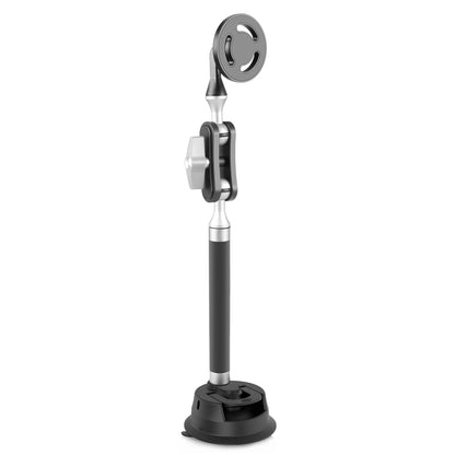 PULUZ Car Suction Cup Arm Mount Phone Tablet Magnetic Holder with Phone Clamp (Black) - Holder by PULUZ | Online Shopping UK | buy2fix