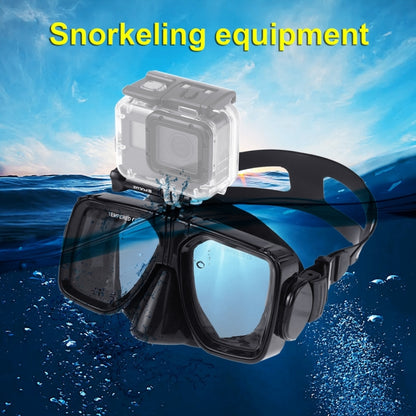 PULUZ Water Sports Diving Equipment Diving Mask Swimming Glasses for GoPro Hero11 Black / HERO10 Black / HERO9 Black /HERO8 / HERO7 /6 /5 /5 Session /4 Session /4 /3+ /3 /2 /1, Insta360 ONE R, DJI Osmo Action and Other Action Cameras(Black) - DJI & GoPro Accessories by PULUZ | Online Shopping UK | buy2fix