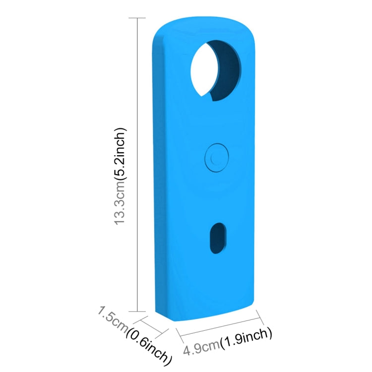 PULUZ Silicone Protective Case with Lens Cover for Ricoh Theta SC2 360 Panoramic Camera(Blue) - DJI & GoPro Accessories by PULUZ | Online Shopping UK | buy2fix