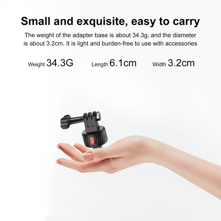 PULUZ Action Camera Magnetic Base Adapter (Black) - Connection Mount by PULUZ | Online Shopping UK | buy2fix