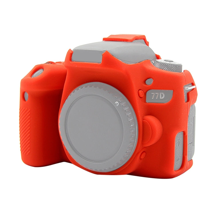 PULUZ Soft Silicone Protective Case for Canon EOS 77D(Red) - Camera Accessories by PULUZ | Online Shopping UK | buy2fix