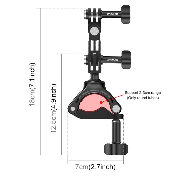 PULUZ Bike Cycling Bracket Mount with Phone Clamp for Phone & Sports Camera - Holders by PULUZ | Online Shopping UK | buy2fix