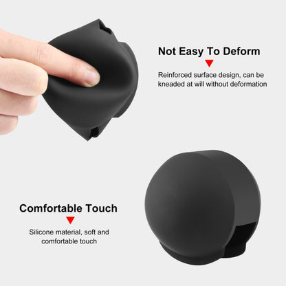 For Insta360 X3 PULUZ Invisible Dive Case Lens Guard Silicone Protective Cover (Black) - Len Accessories by PULUZ | Online Shopping UK | buy2fix