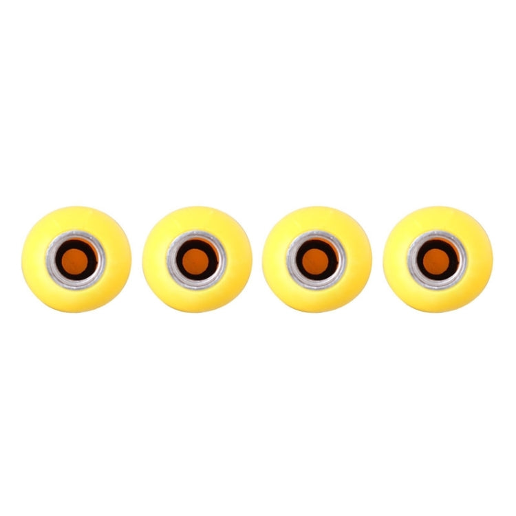 Universal 8mm Smiling Face Pattern Ball Style Plastic Car Tire Valve Caps, Pack of 4 - In Car by buy2fix | Online Shopping UK | buy2fix