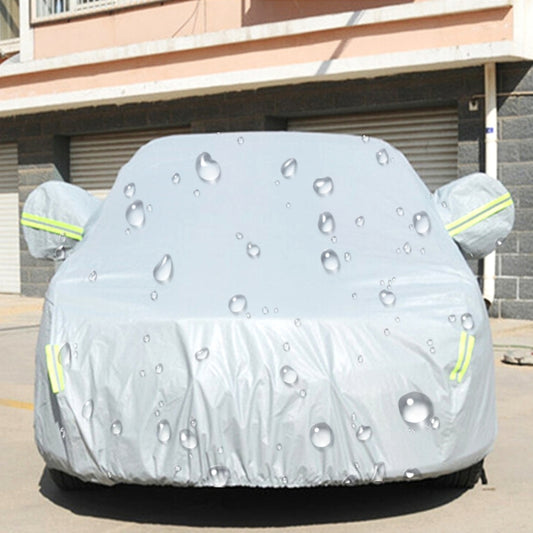 PEVA Anti-Dust Waterproof Sunproof Sedan Car Cover with Warning Strips, Fits Cars up to 5.1m(199 inch) in Length - PE Material by buy2fix | Online Shopping UK | buy2fix