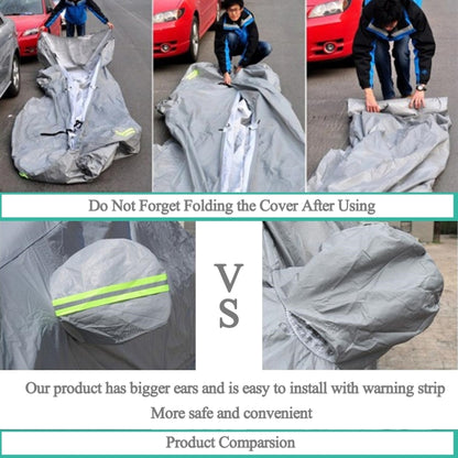 PEVA Anti-Dust Waterproof Sunproof Hatchback Car Cover with Warning Strips, Fits Cars up to 5.1m(199 inch) in Length - PE Material by buy2fix | Online Shopping UK | buy2fix