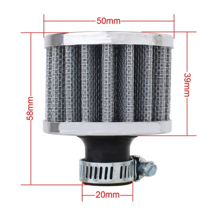 MZ 50mm Universal Mushroom Head Style Air Filter for Car(Silver) - In Car by buy2fix | Online Shopping UK | buy2fix