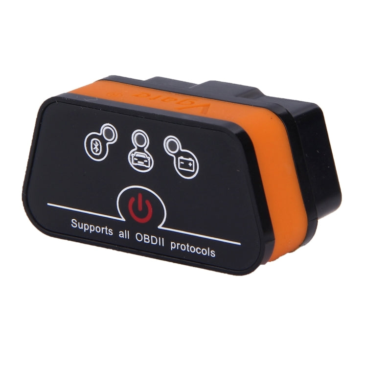 Vgate iCar II Super Mini ELM327 OBDII Bluetooth V3.0 Car Scanner Tool, Support Android OS, Support All OBDII Protocols(Orange + Black) - Code Readers & Scan Tools by Vgate | Online Shopping UK | buy2fix