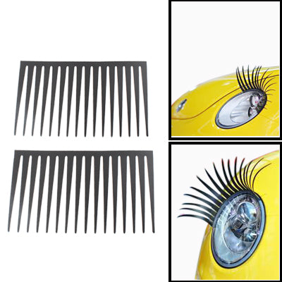 2 PCS Etle Electric Eye Vehicle Eyelashes(Black) - In Car by buy2fix | Online Shopping UK | buy2fix