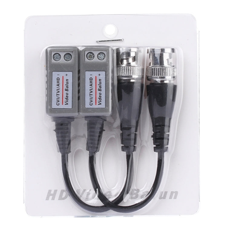 2 PCS HD 202P Coaxial CVI/TVI/AHD 1CH Passive Transceiver Video Balun - Security by buy2fix | Online Shopping UK | buy2fix